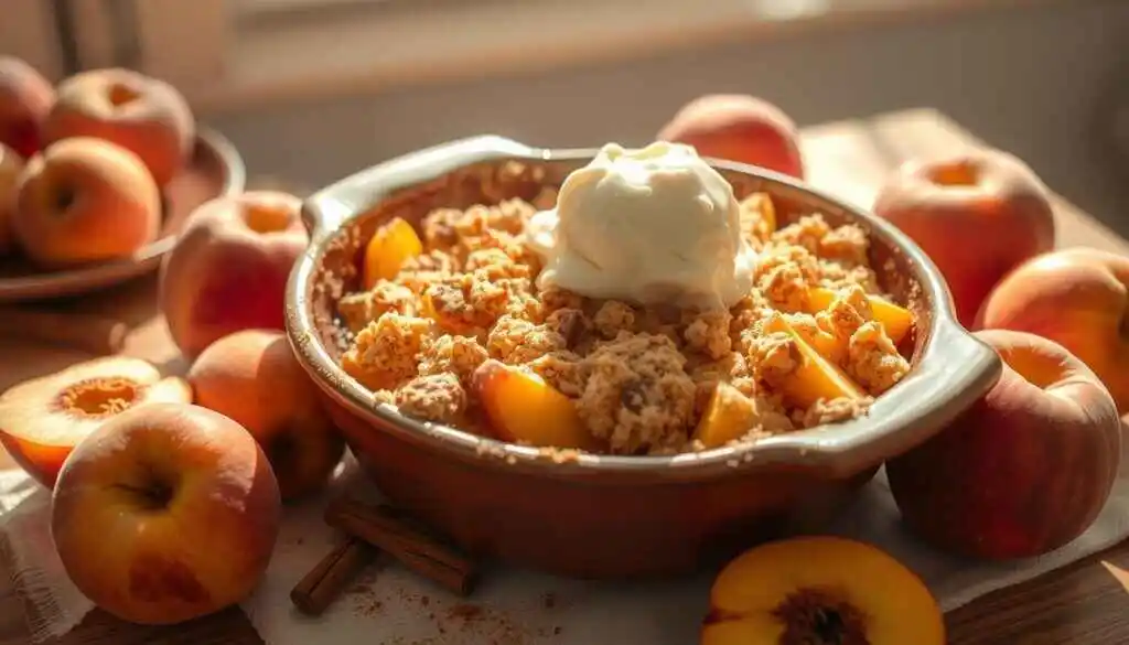 peach crumble recipe